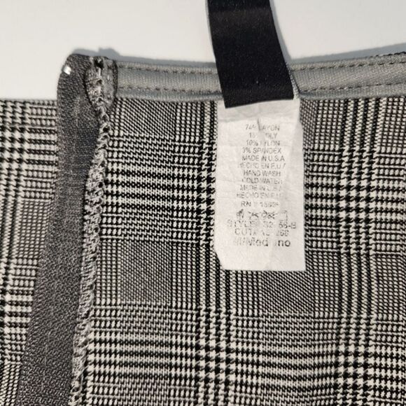 Windsor Plaid Mood High Slit Mini Skirt Womens Size Medium Check Y2K 2000s Style - Picture 4 of 8